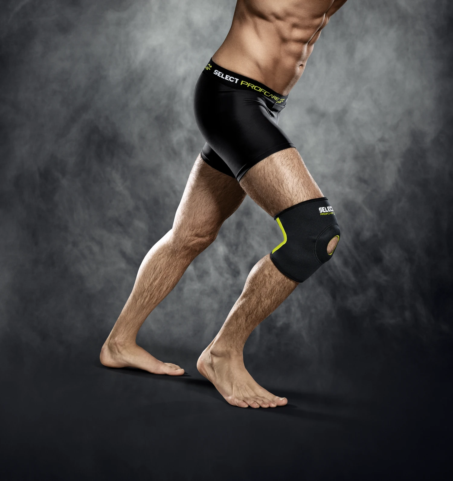 Select Kniebandage Mit Kniescheibenstütze - Schwarz 1 Select Kniebandage Mit Kniescheibenstütze - Schwarz