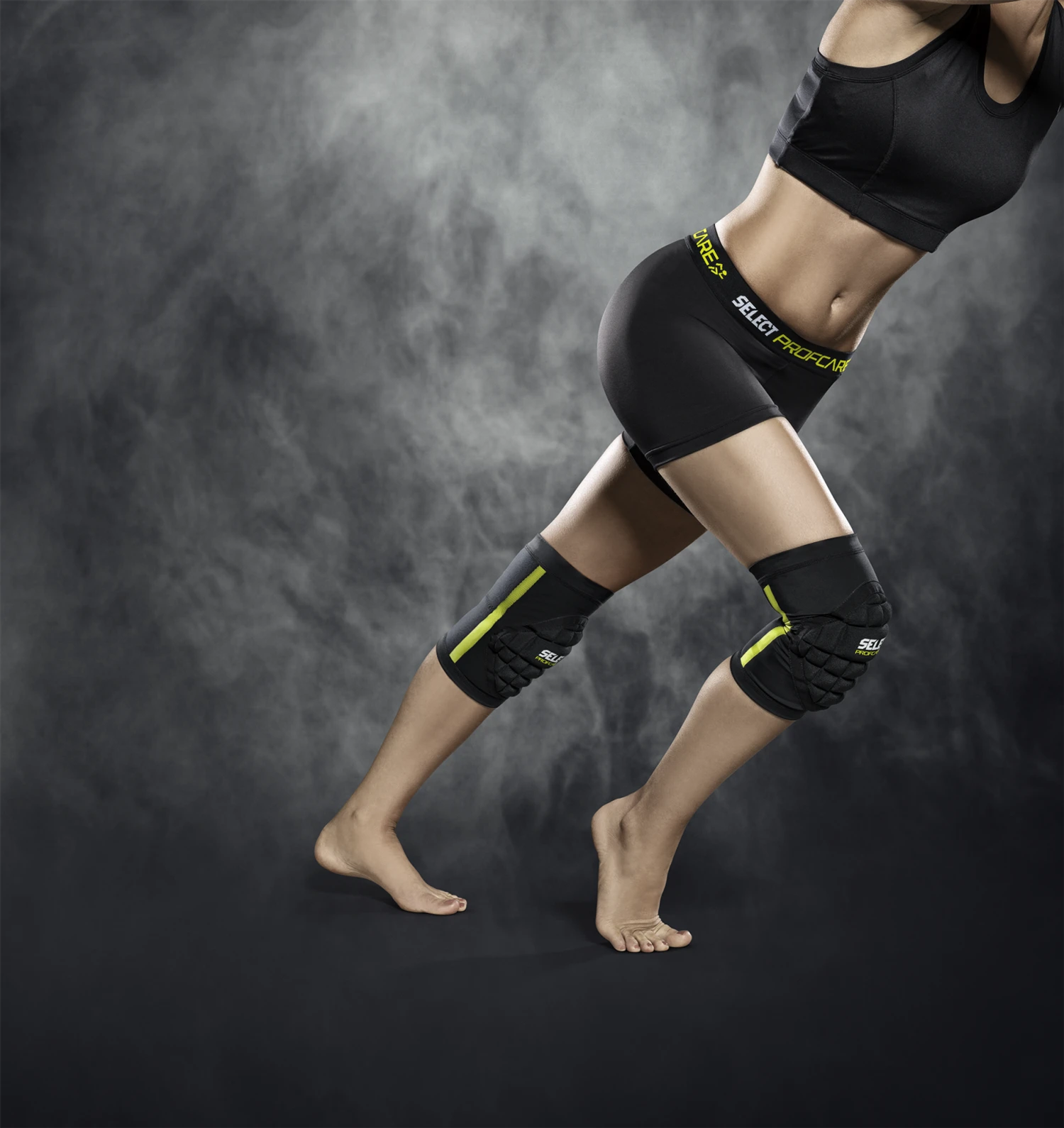 Select Kniebandage Handball Kinder (Paar) - Schwarz 1 Select Kniebandage Handball Kinder (Paar) - Schwarz